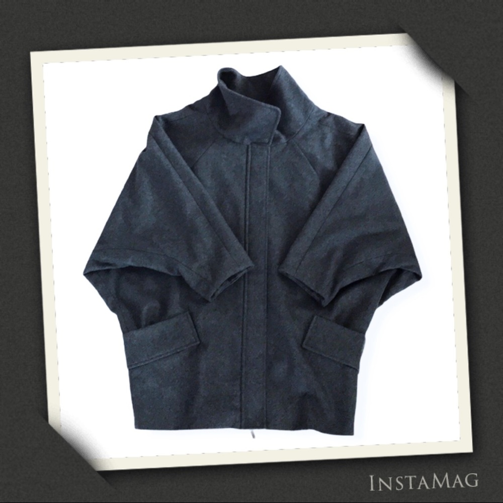 MAX & CO. Funnel Neck Coat w/Batwing Sleeves